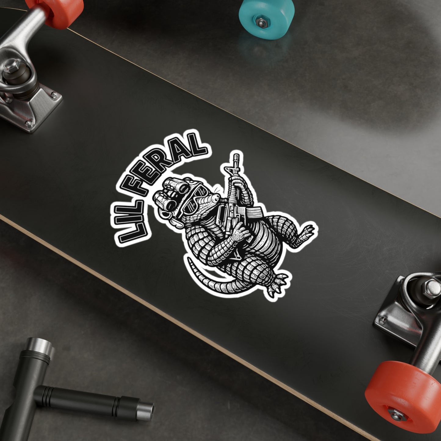 Lil Feral Armadillo Vinyl Decal