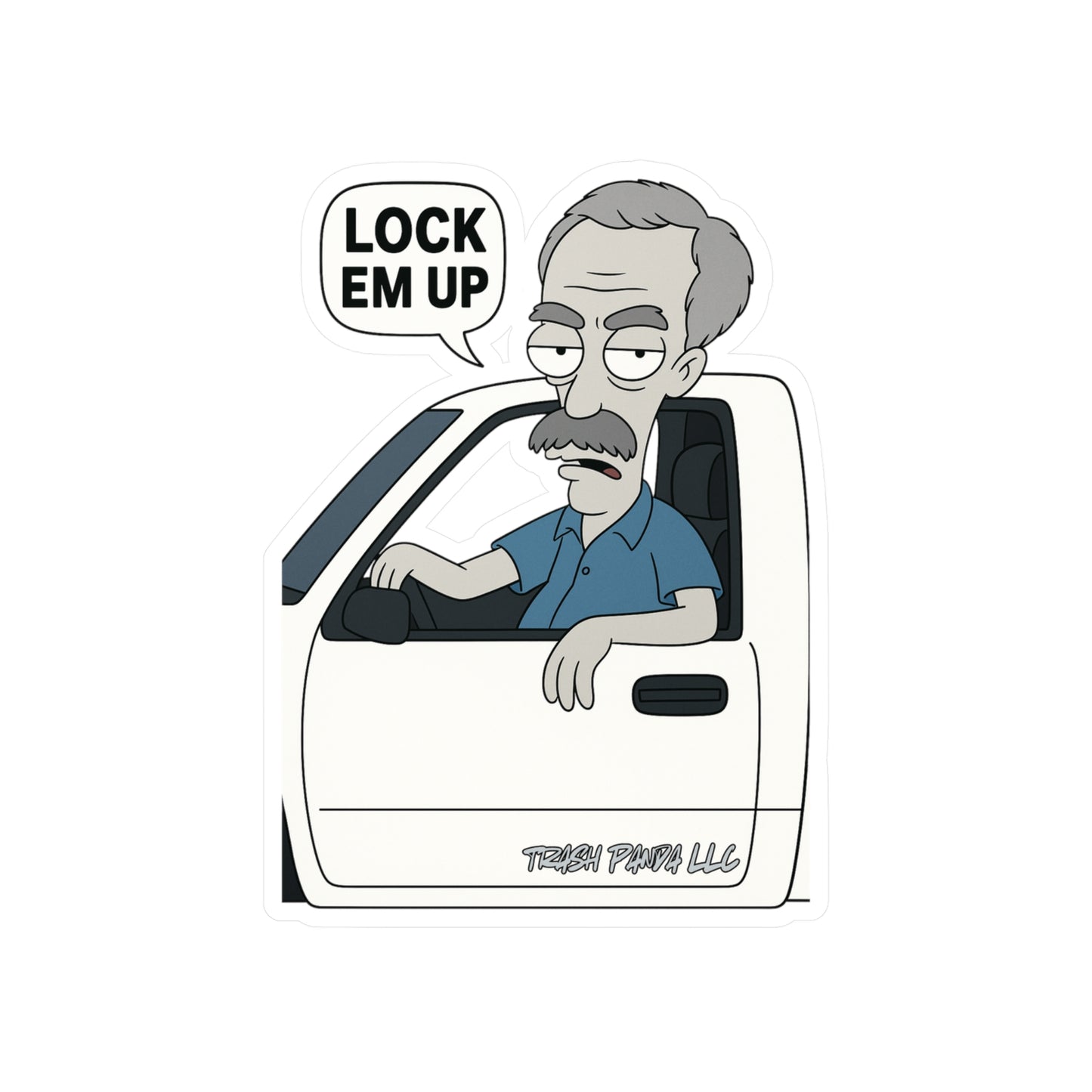 Lock Em Up American D Roger Vinyl Decals
