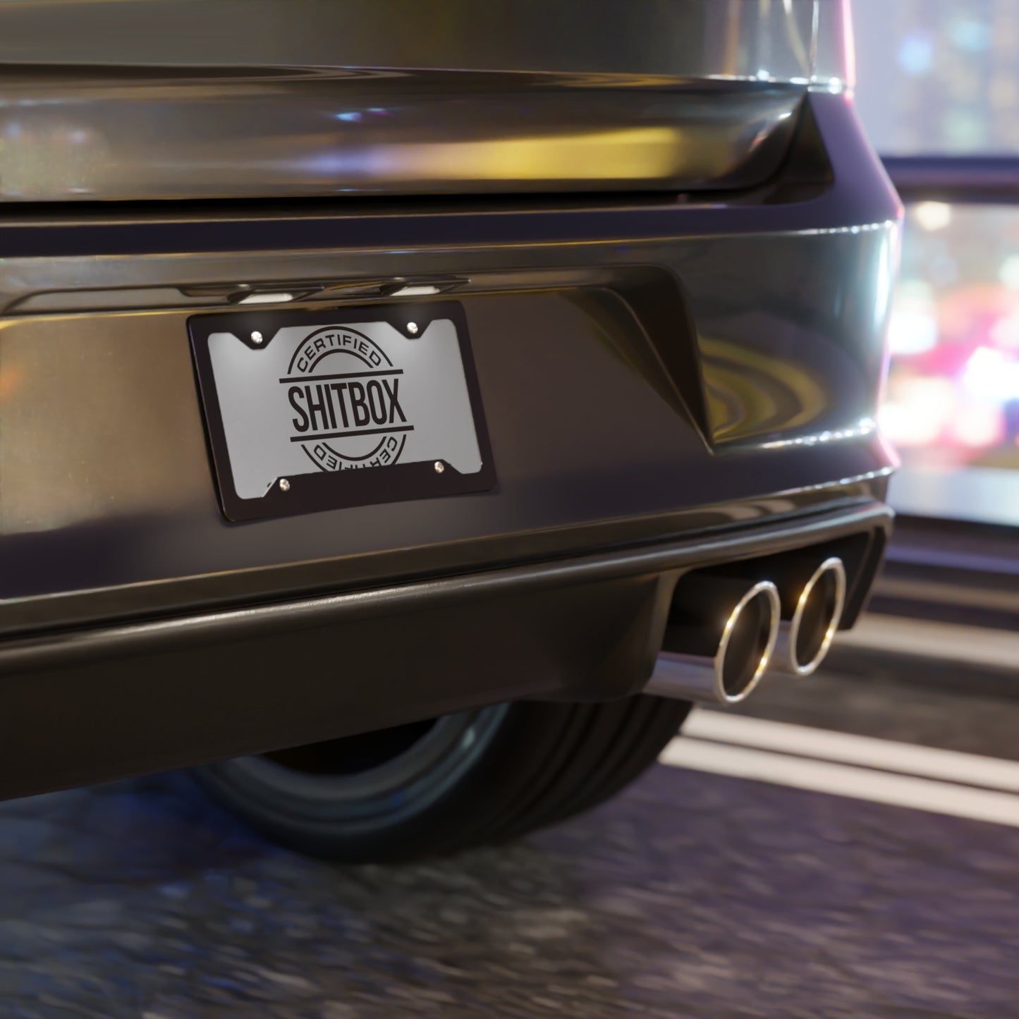 Sh*t Box Certified Grey Vanity Plate