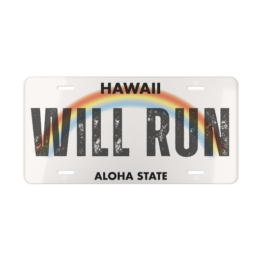 Will Run HI Vanity Plate