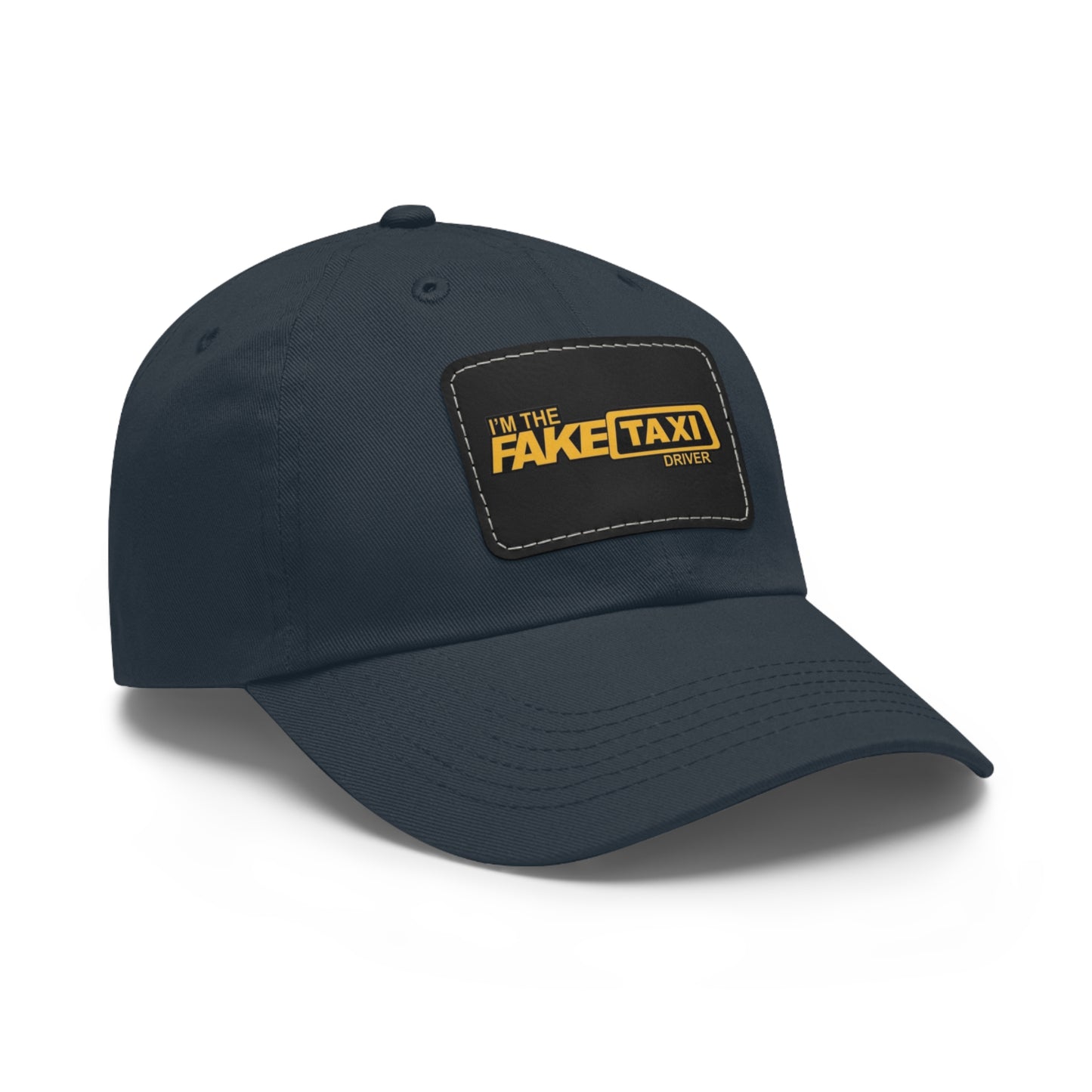 Fake Taxi Driver Hat with Leather Patch (Rectangle)