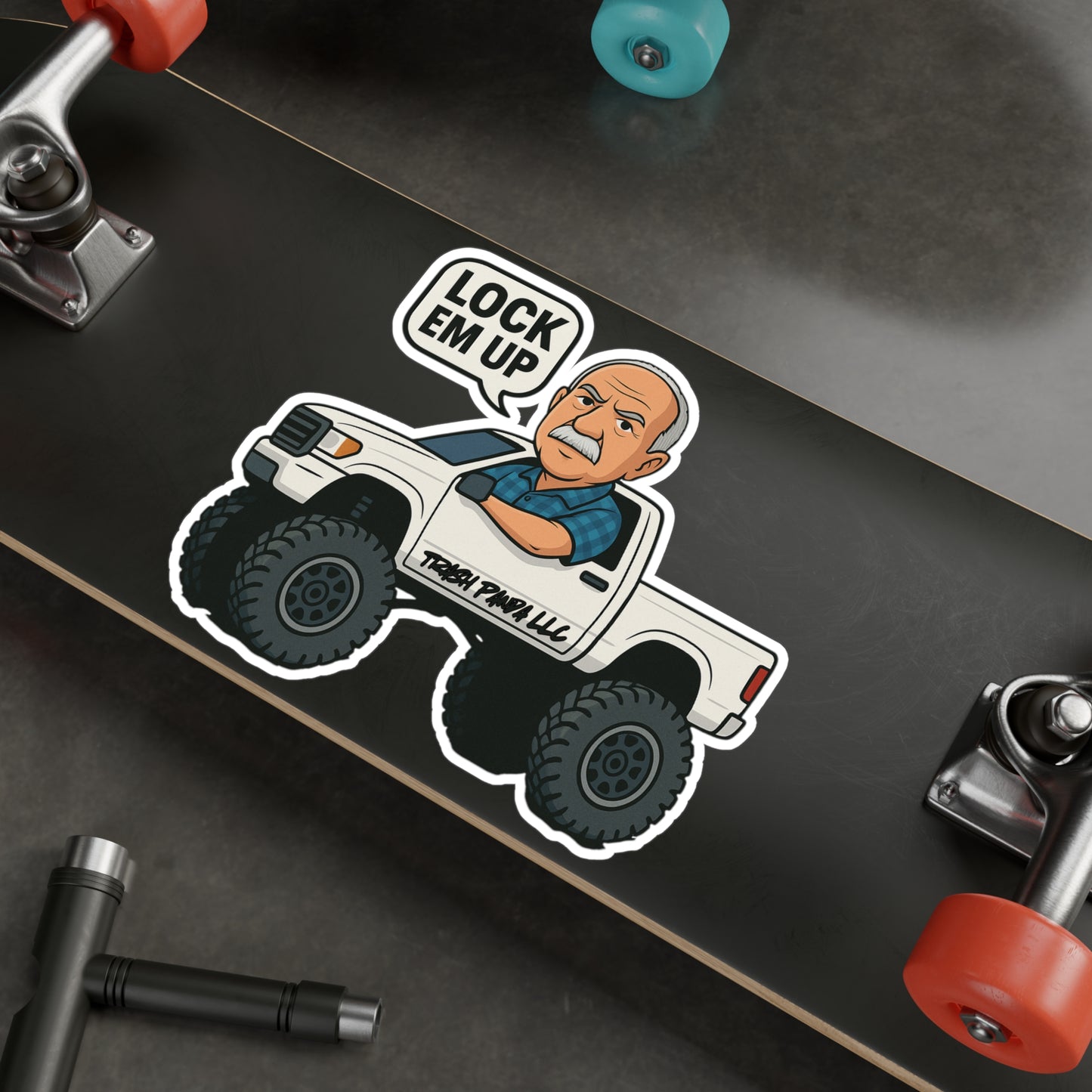 Lock Em Up Lifted Truck Vinyl Decal