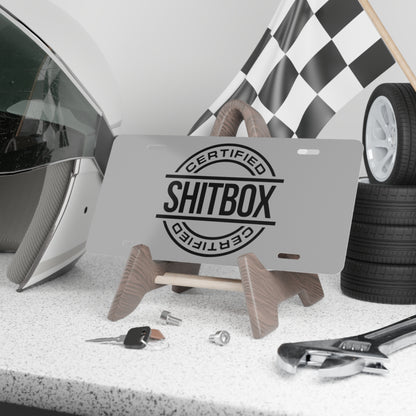 Sh*t Box Certified Grey Vanity Plate