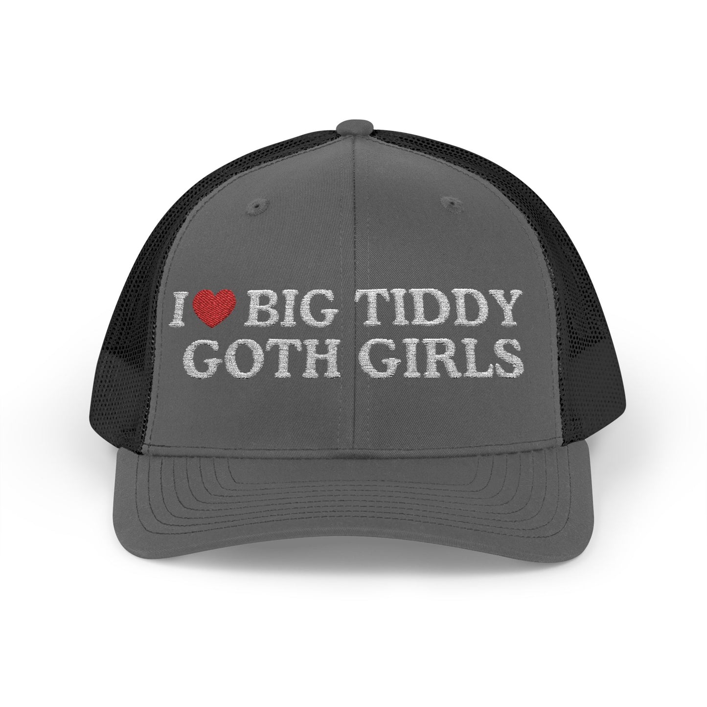 I Heart Big Tiddy Goth Girls Richardson 112 Snapback Trucker Cap