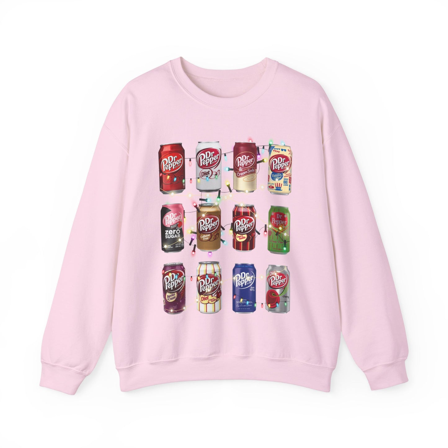 Dr Pepper Christmas Lights Sweatshirt Unisex Heavy Blend™ Crewneck Sweatshirt