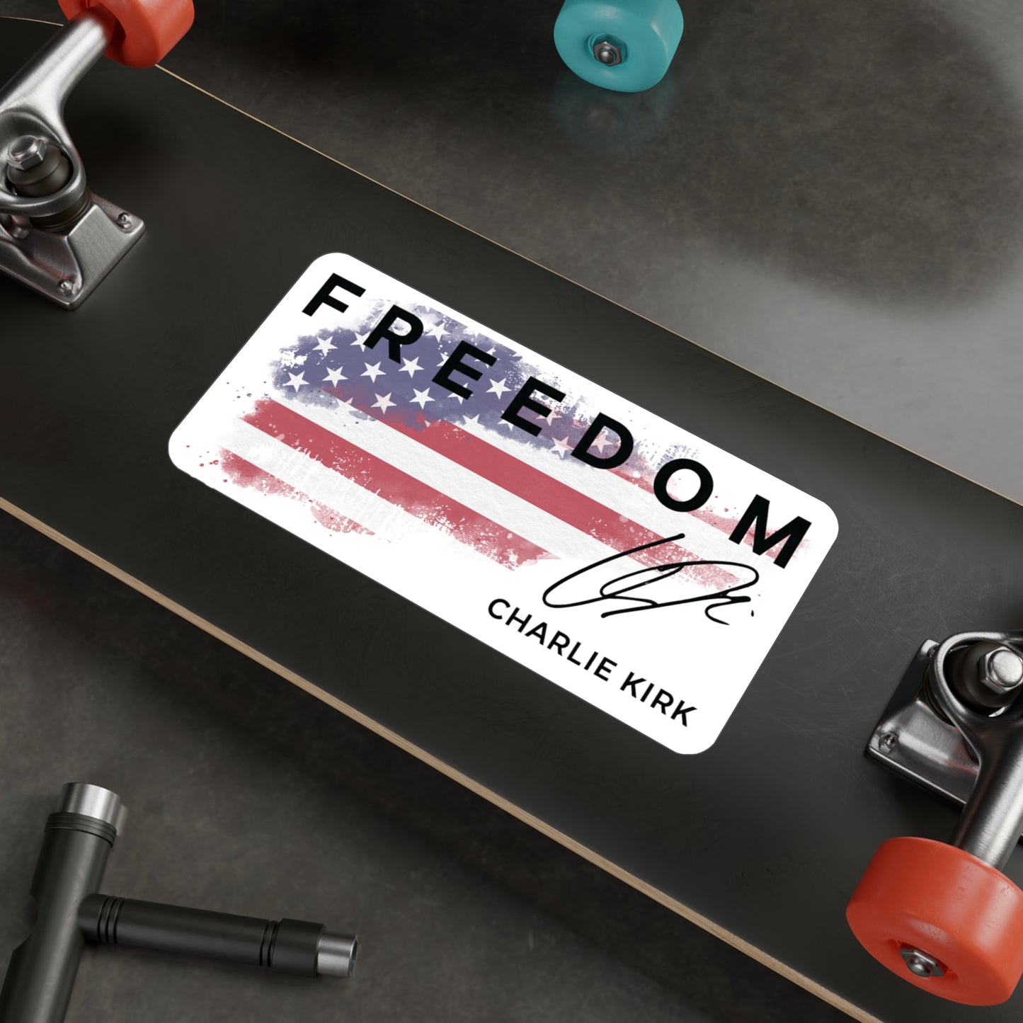 FREEDOM Charlie Kirk Vinyl Decal