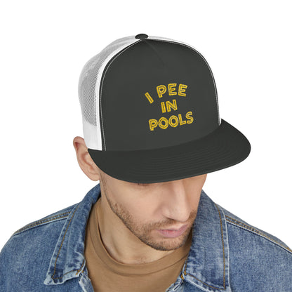 Pee In Pools 5 Panel Trucker Cap (Embroidery)