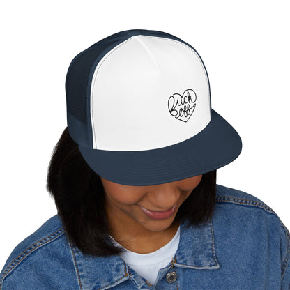 F*CK OFF Heart (Ladies) 5 Panel Trucker Cap (Embroidery)