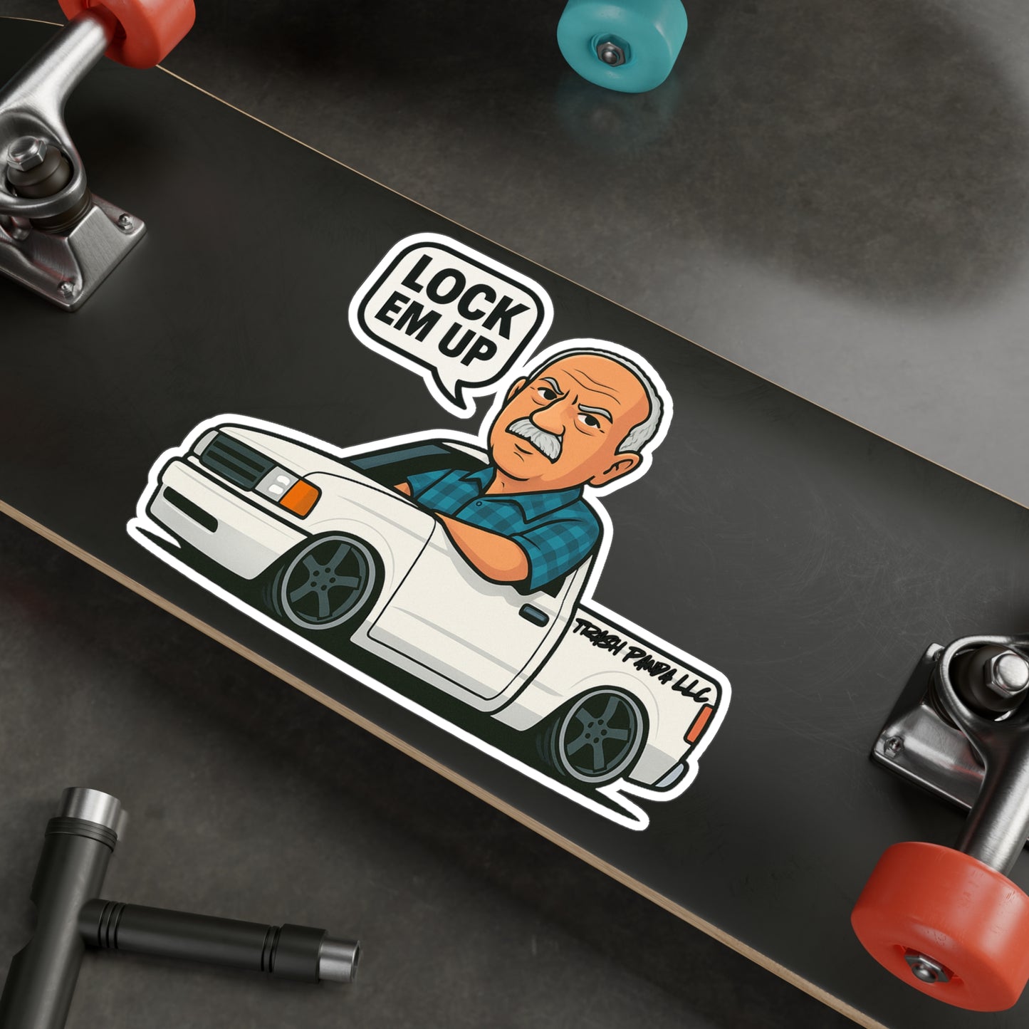 Lock Em Up Lowered Truck Vinyl Decal