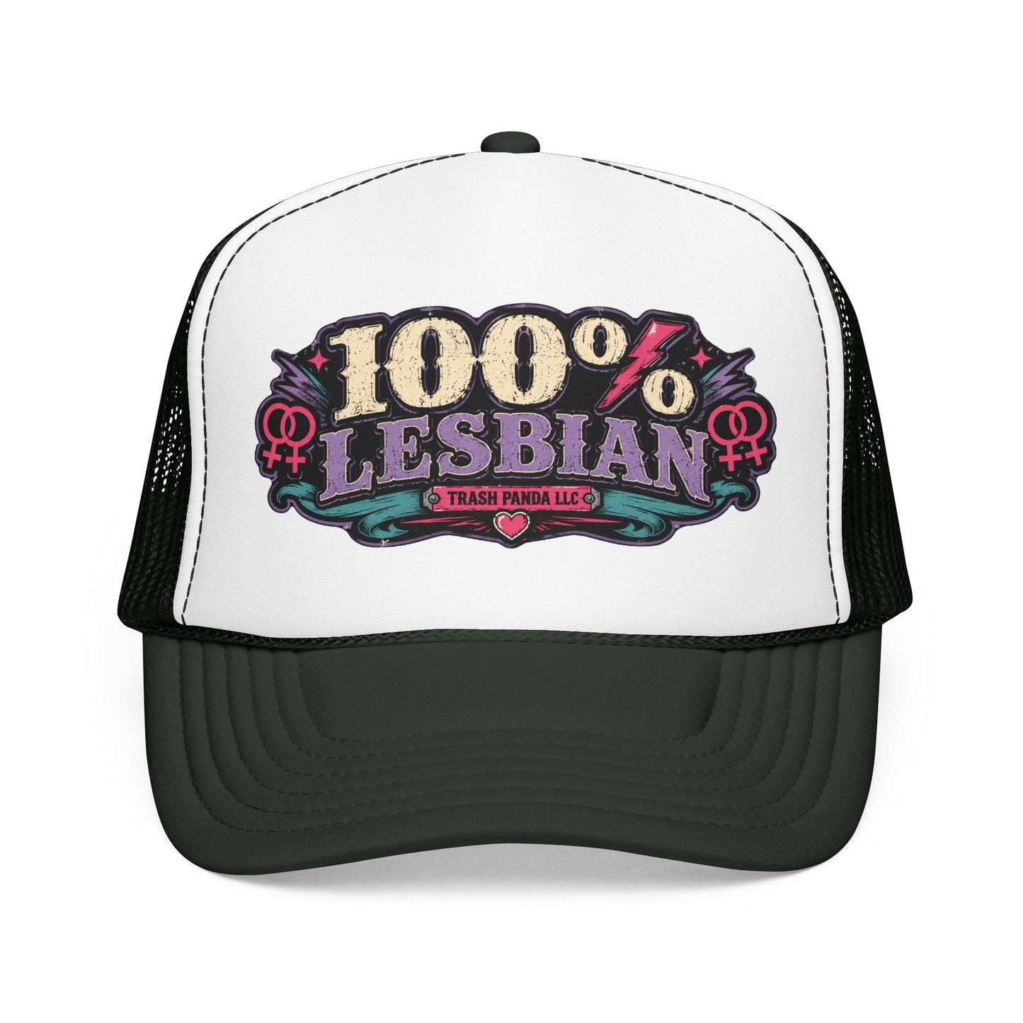 100% Lesbian Foam Trucker Hat (Printed)