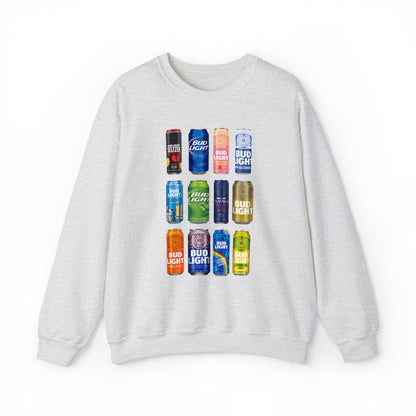 Bud Light Cans Sweatshirt Unisex Heavy Blend™ Crewneck Sweatshirt