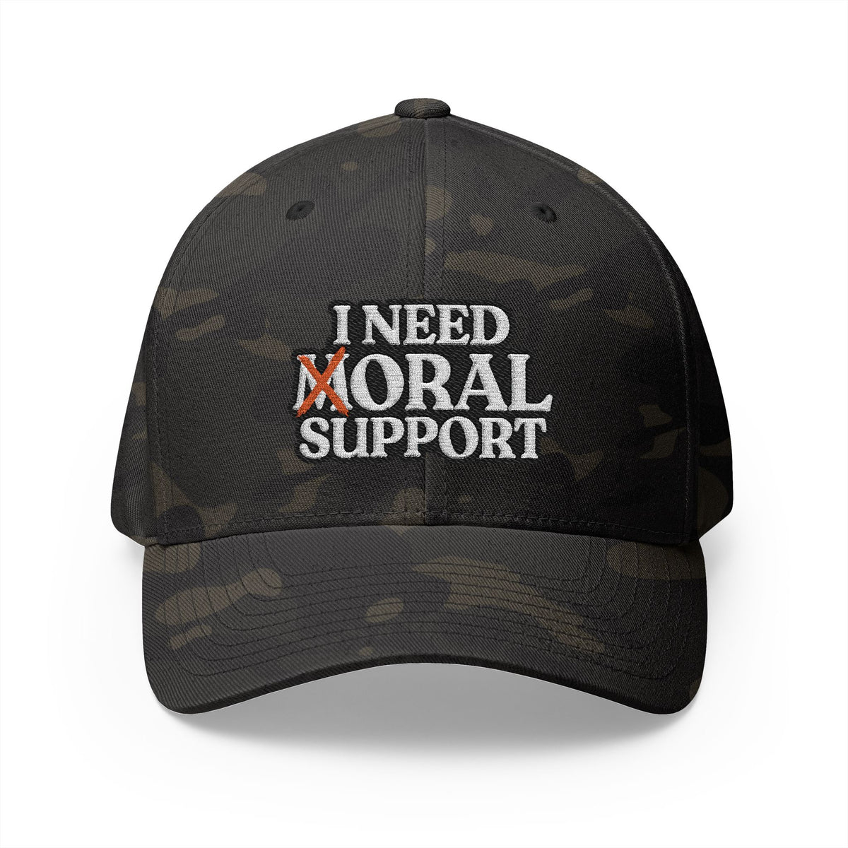 I Need Moral Support FlexFit (Embroidery)