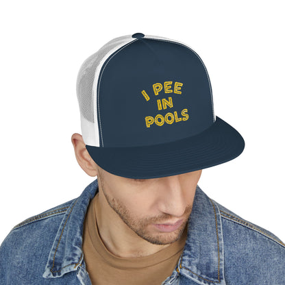 Pee In Pools 5 Panel Trucker Cap (Embroidery)
