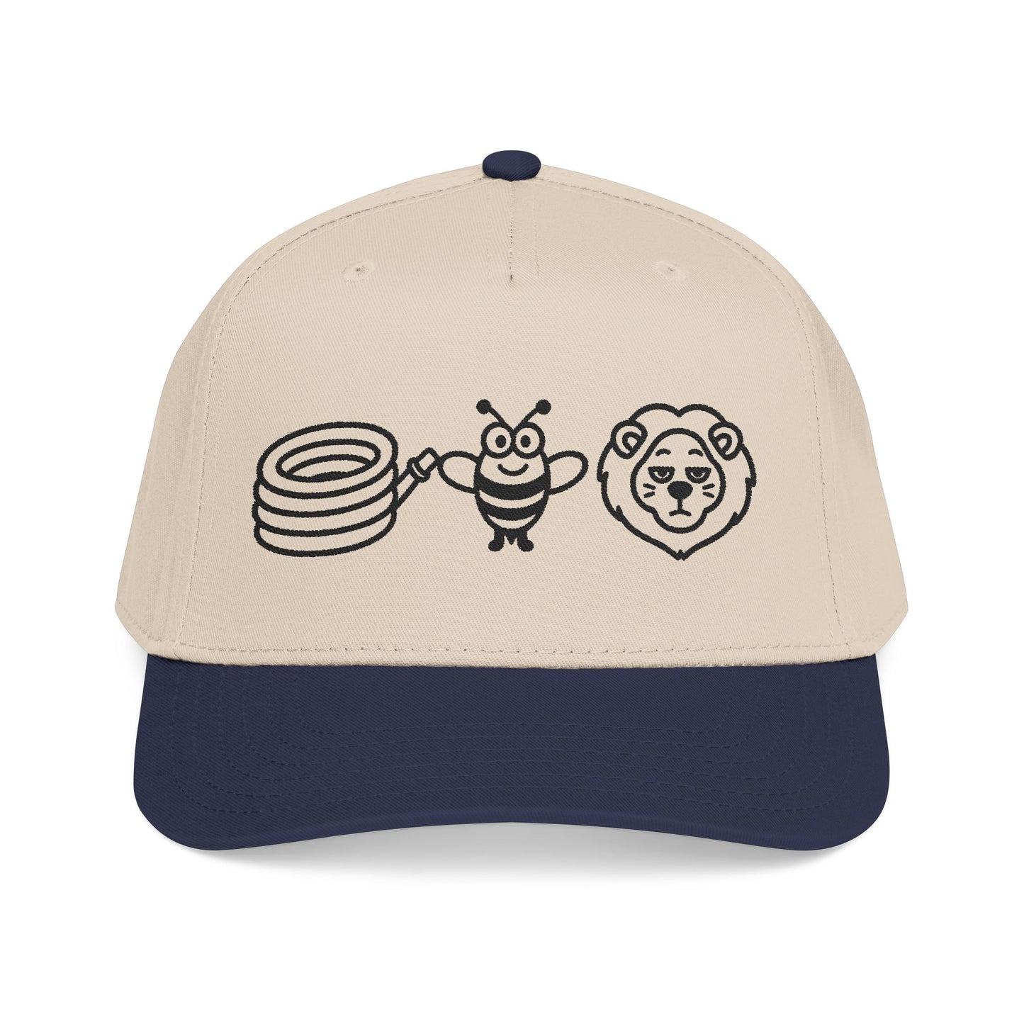 Hose Bee Lion Mid Profile Baseball Cap (Embroidery)