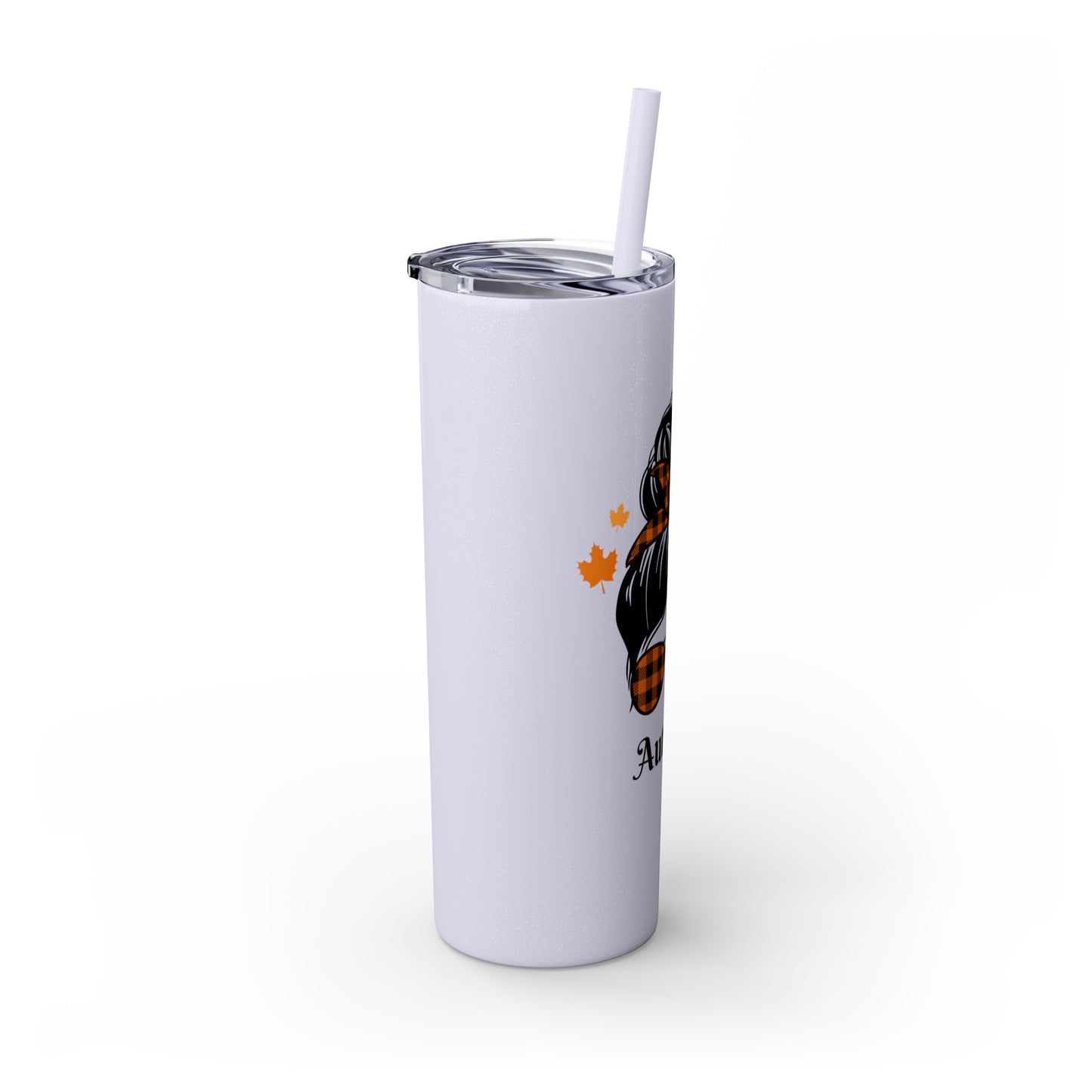 Autumn Mom Skinny Tumbler with Straw, 20oz