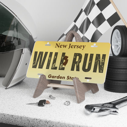 Will Run NJ Vanity Plate