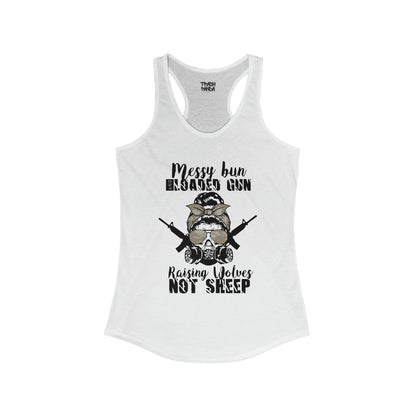 Messy Bun & Loaded G*n Women's Ideal Racerback Tank