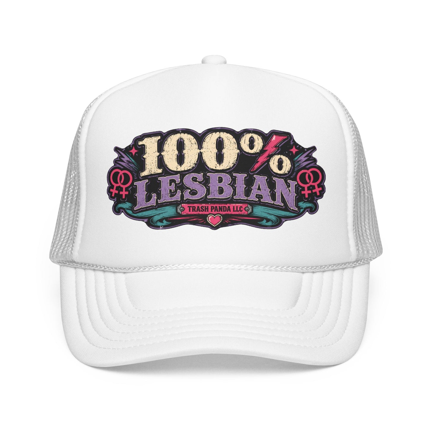 100% Lesbian Foam Trucker Hat (Printed)