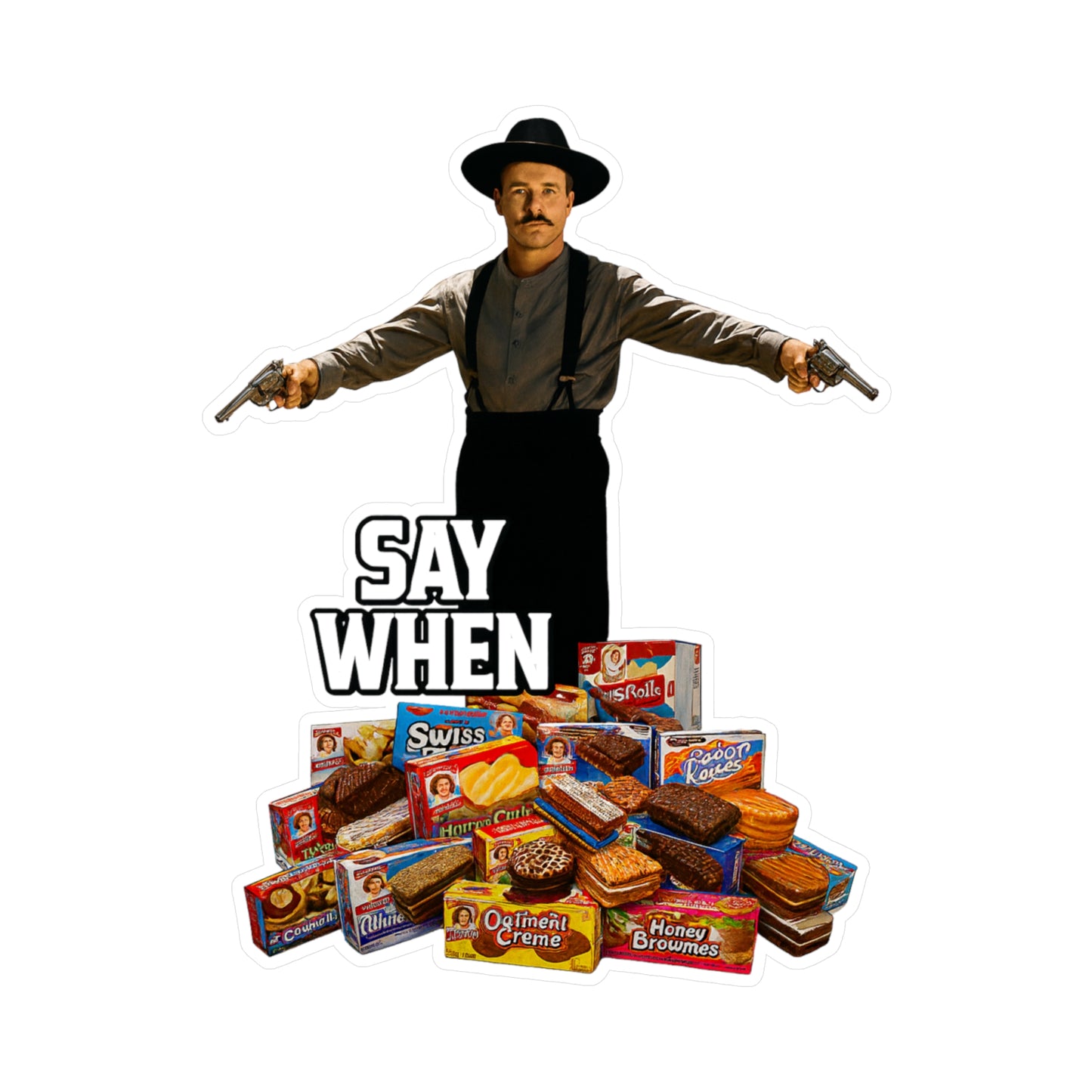 Say When Doc Holiday Little Debbie Vinyl Decal