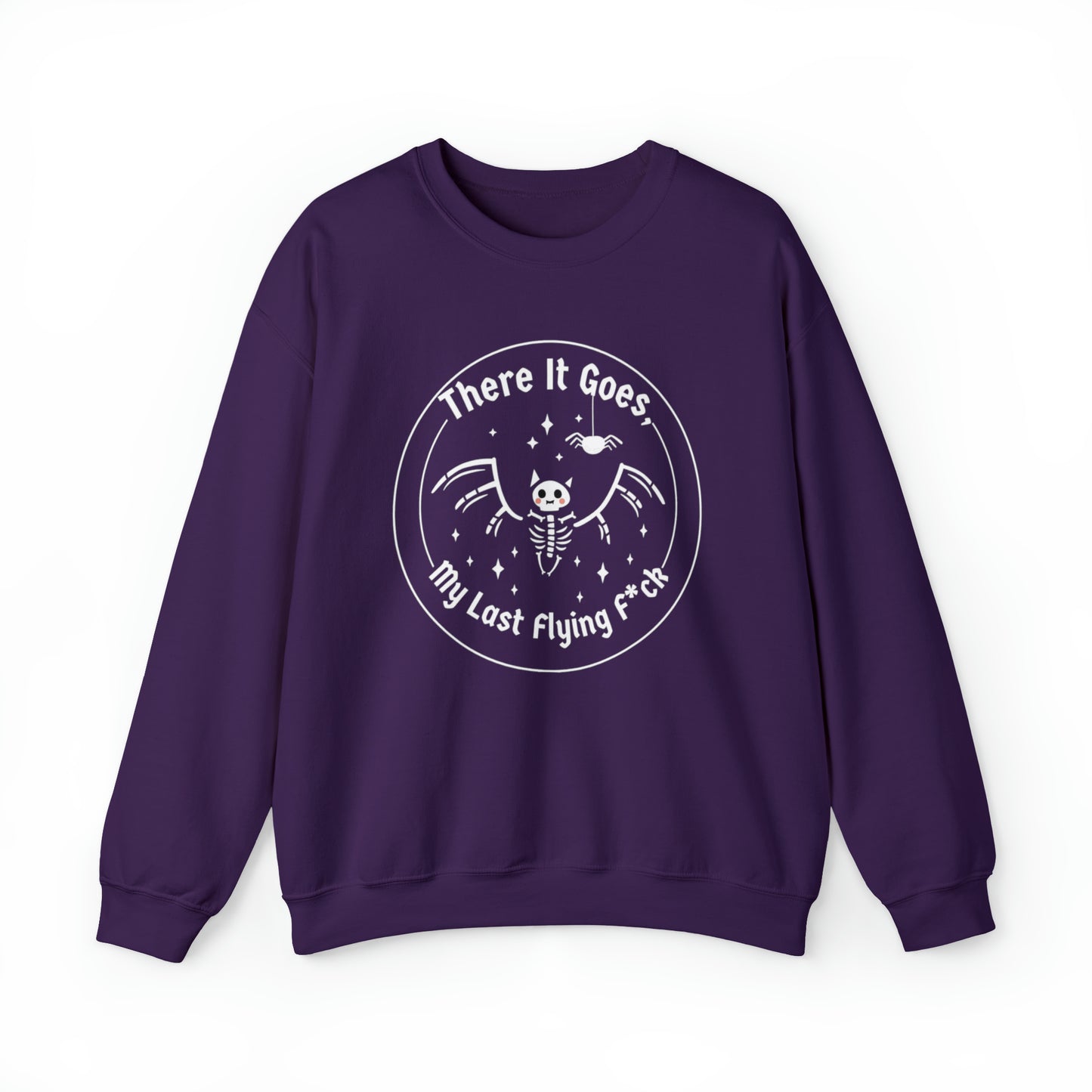 Last Flying F*ck Bat & Spider Sweatshirt Unisex Heavy Blend™ Crewneck Sweatshirt