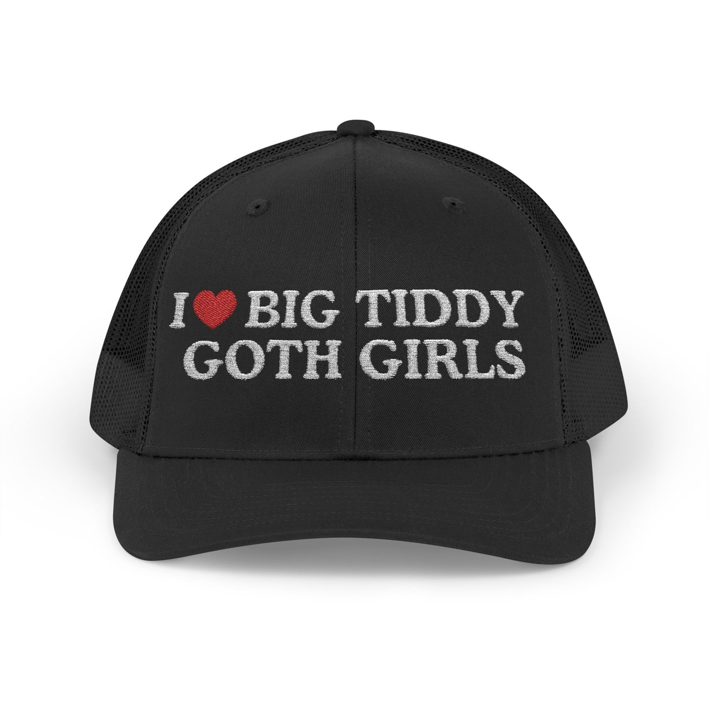 I Heart Big Tiddy Goth Girls Richardson 112 Snapback Trucker Cap