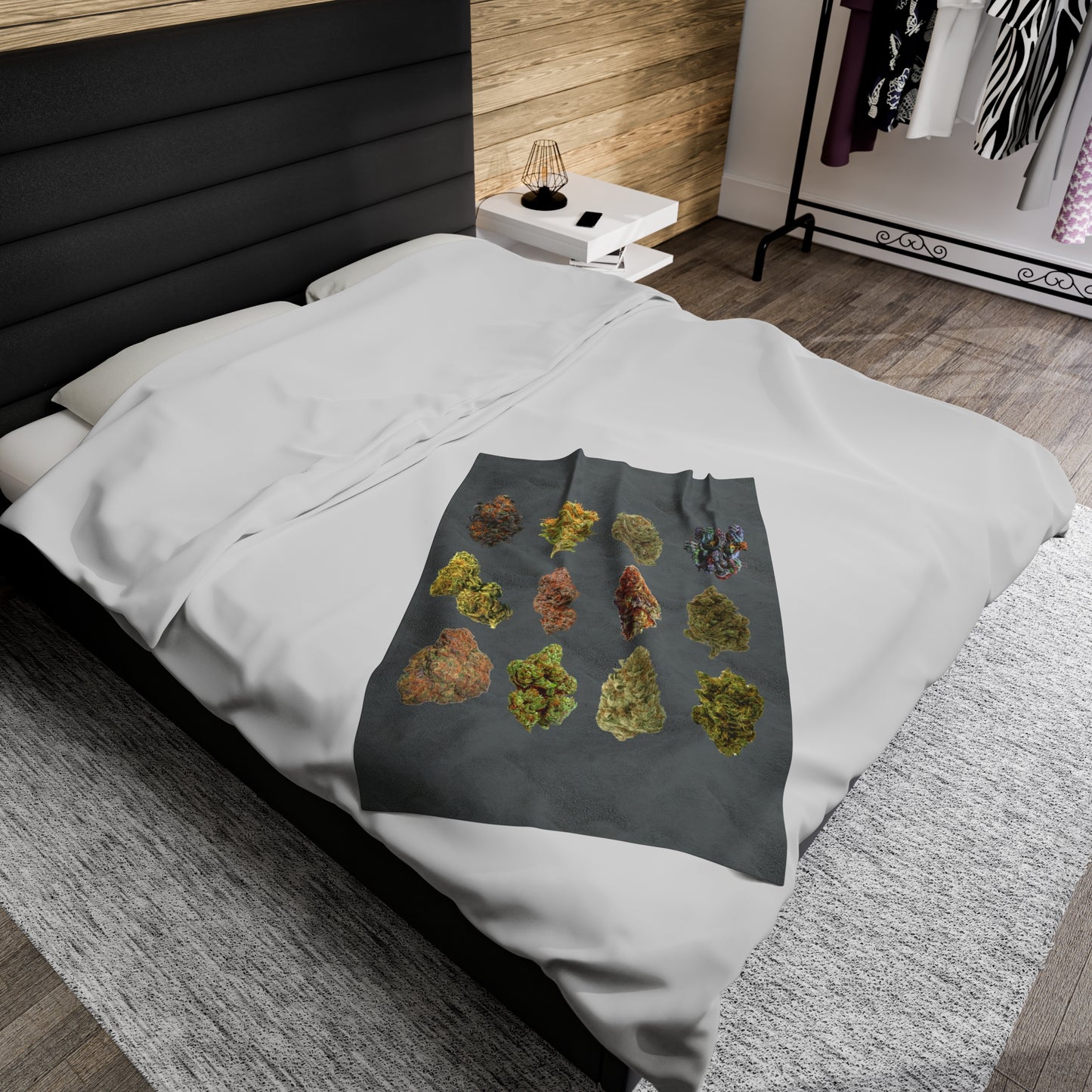 Weed Nugs Velveteen Plush Blanket