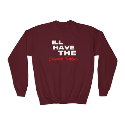 Chicken Tendies Youth Crewneck Sweatshirt