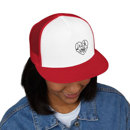F*CK OFF Heart (Ladies) 5 Panel Trucker Cap (Embroidery)