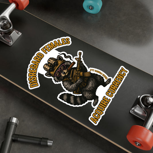 F B*tches Get Money Trash Panda LLC Raccoon V2 Vinyl Decal