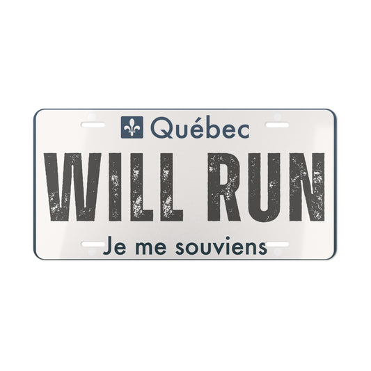 Will Run QC Vanity Plate