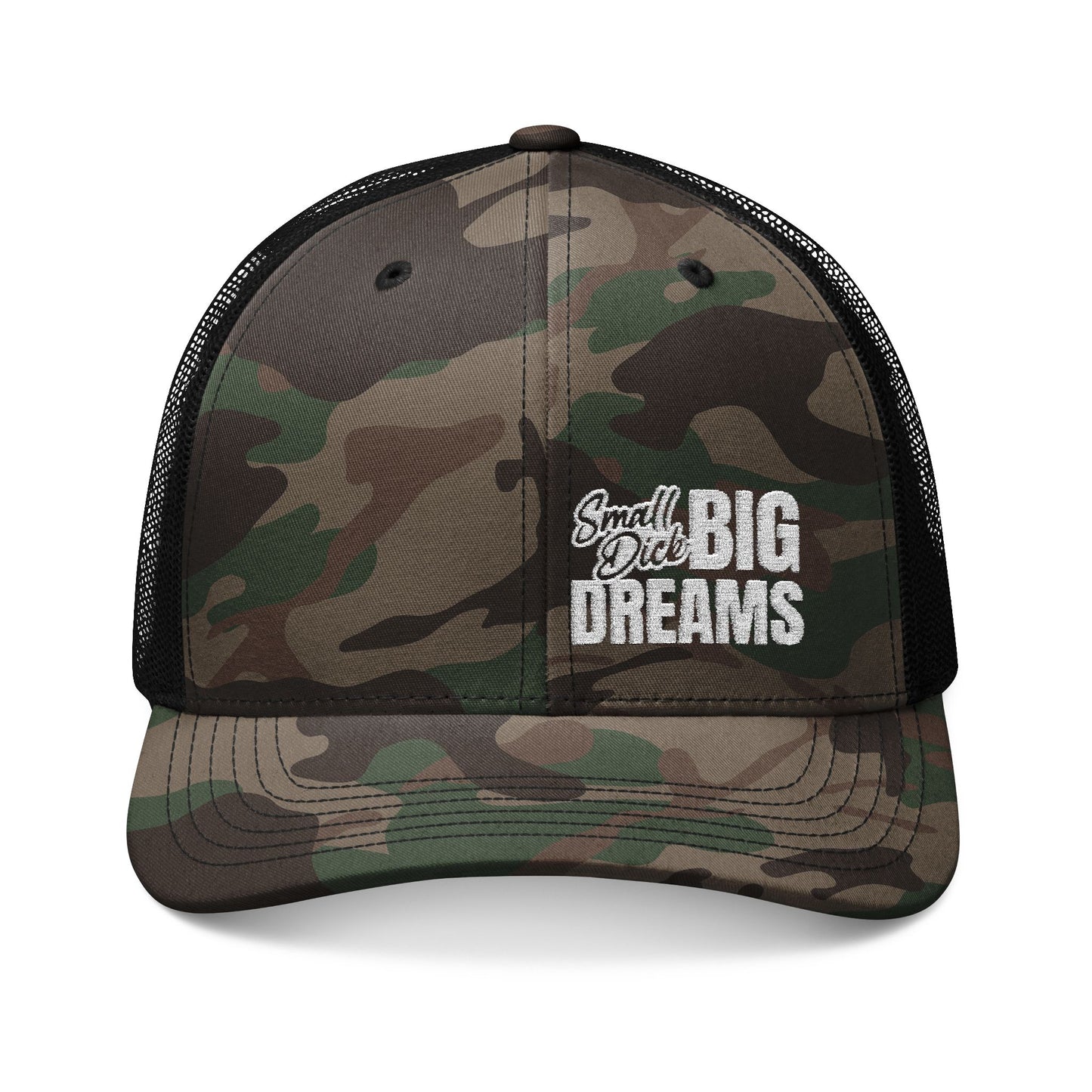 Small D Big Dreams Camouflage Trucker Hat (Embroidery)