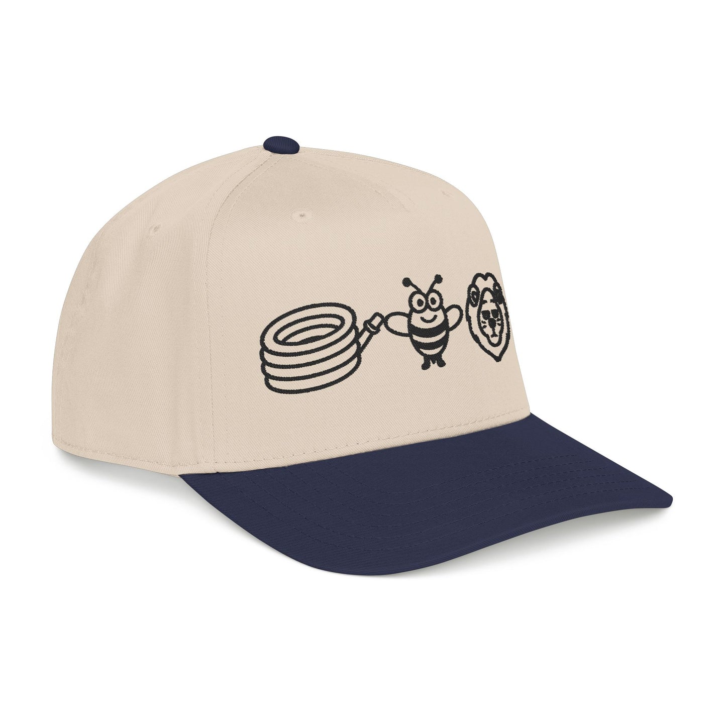 Hose Bee Lion Mid Profile Baseball Cap (Embroidery)