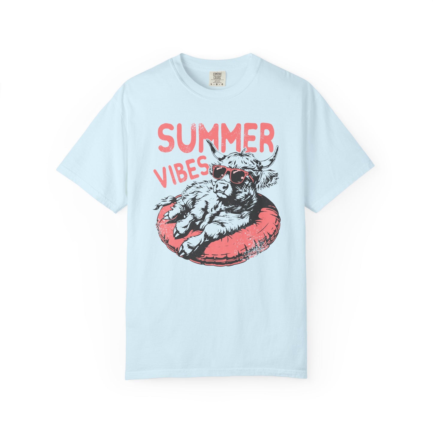Summer Vibes Highland Cow Comfort Colors T-shirt