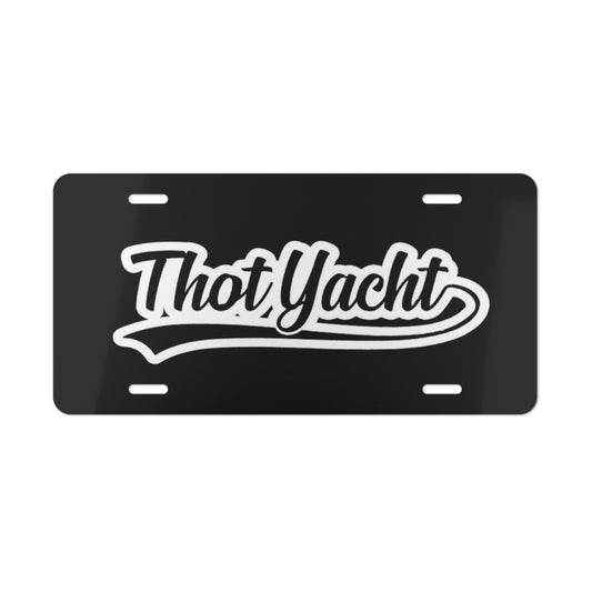 Thot Yacht Blk Vanity Plate