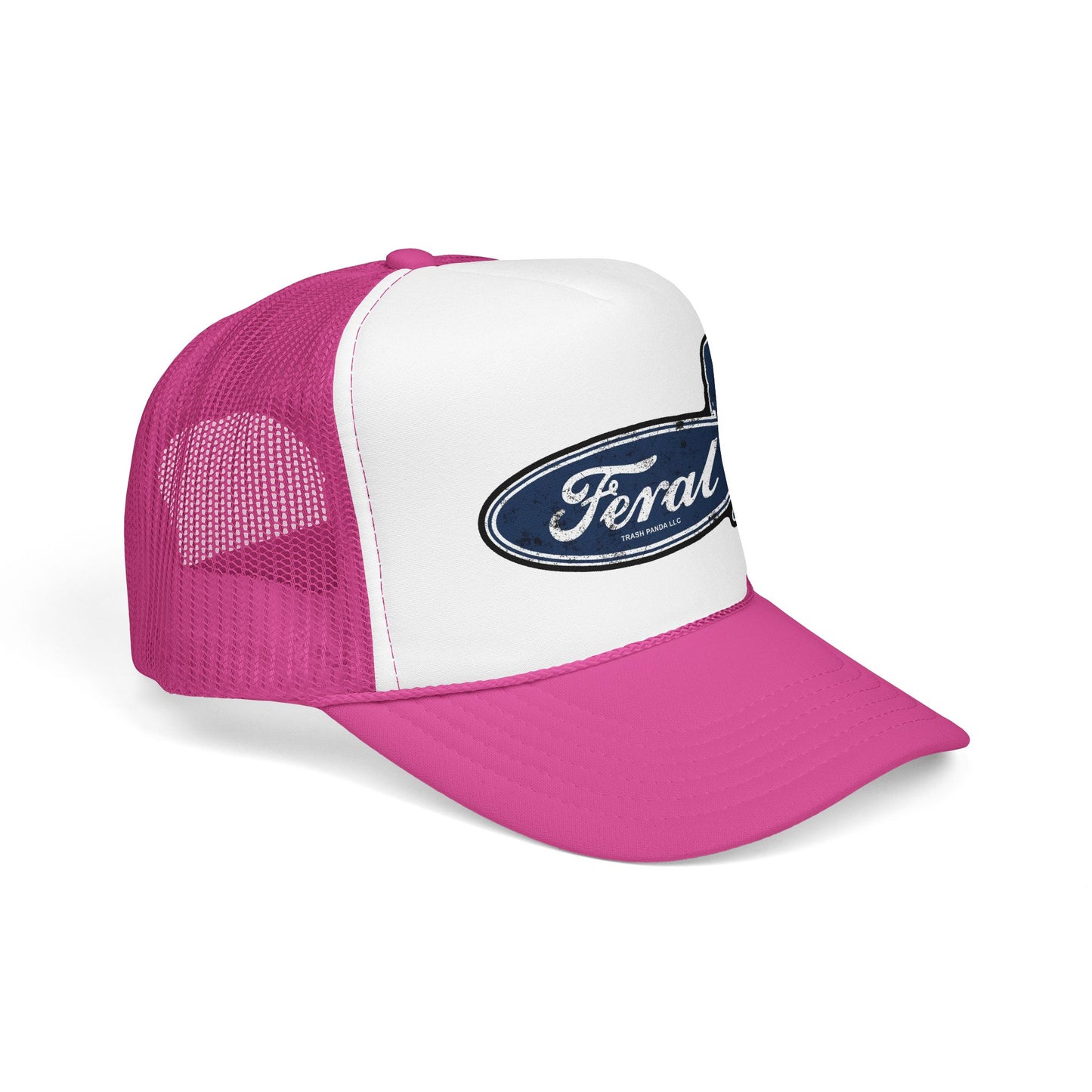 Feral Blue Oval Foam Trucker Hat (Printed)