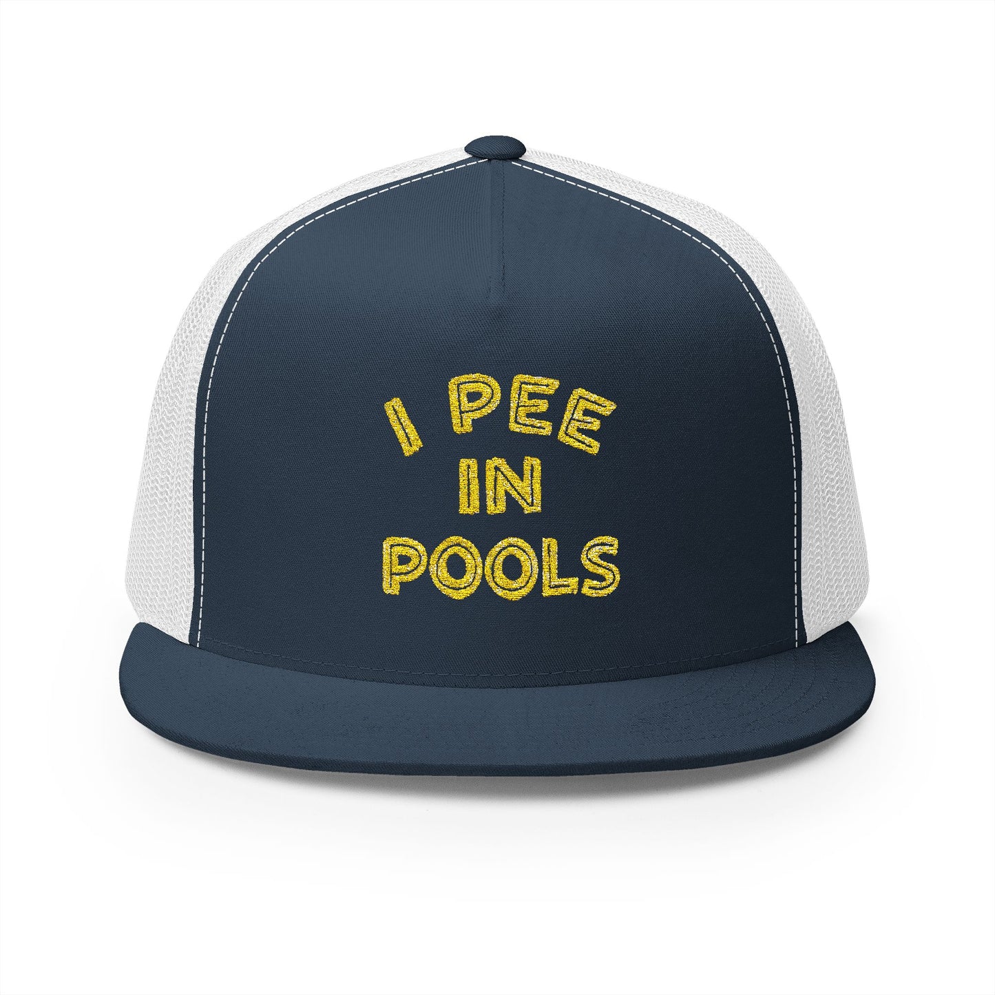 Pee In Pools 5 Panel Trucker Cap (Embroidery)