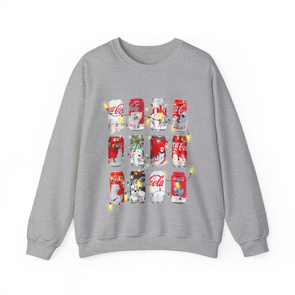 Christmas Light Polar Bear Coke Sweatshirt Unisex Heavy Blend™ Crewneck Sweatshirt