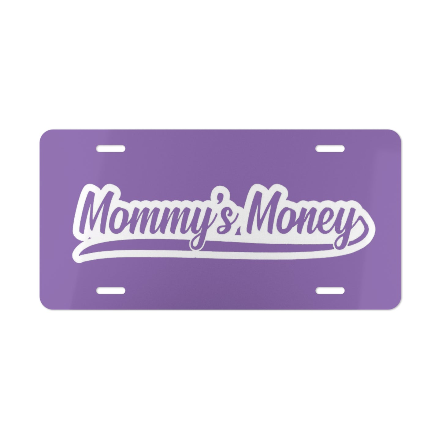 Mommy's Money Purple Vanity Plate