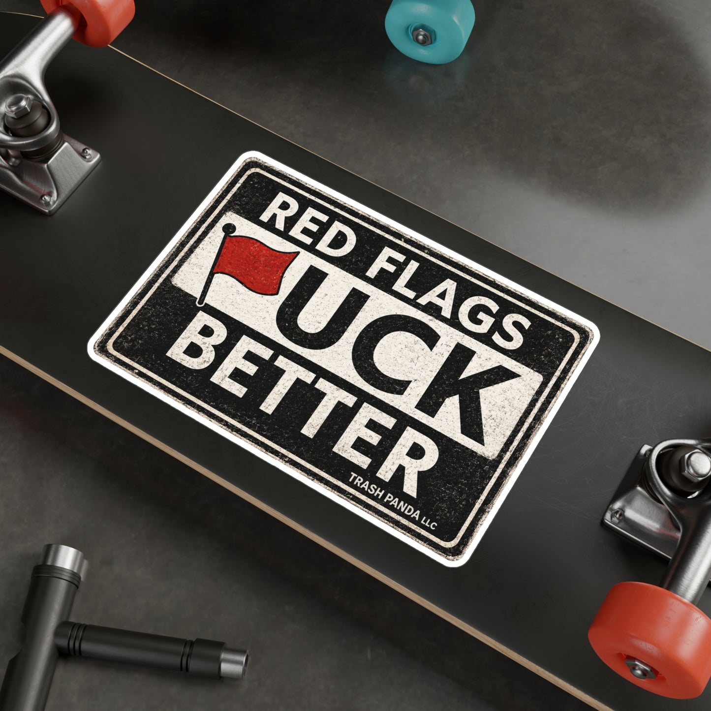 Red Flags Kiss-Cut Vinyl Decal