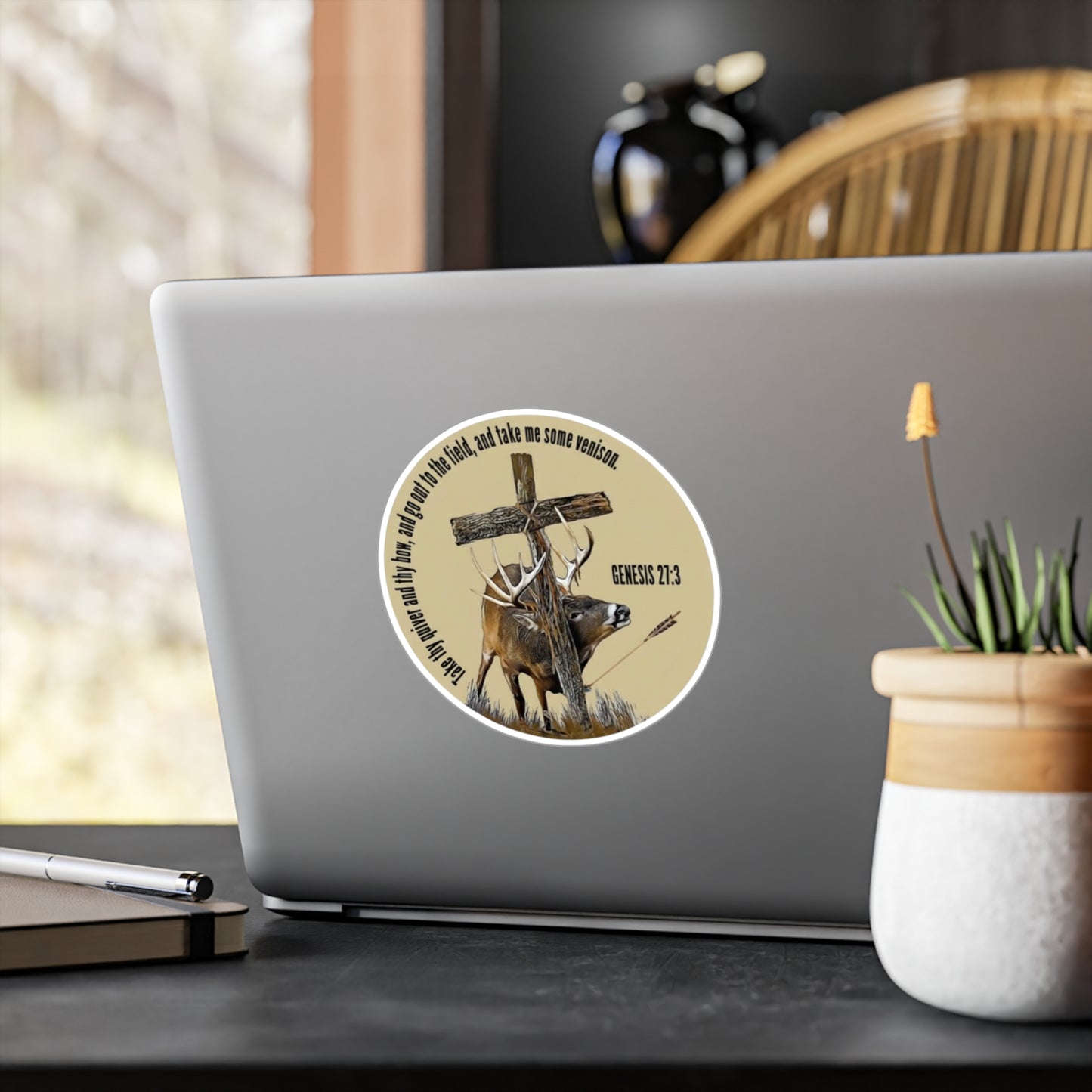 Christian Bow Hunter Deer Hunting Vinyl Decal